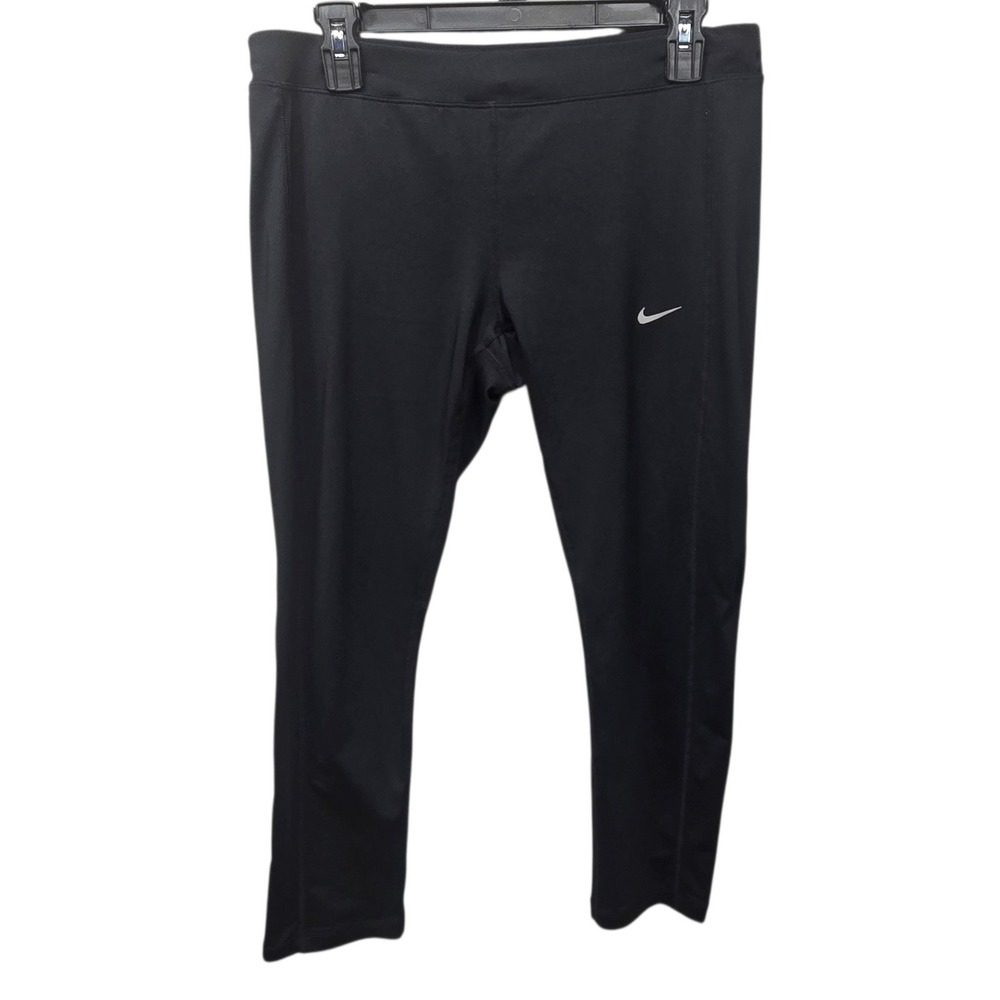 Nike Dri-Fit Power Essential Crop Tight Leggings Black Womens Size L